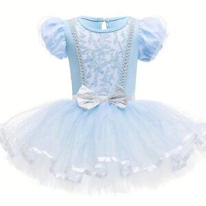 Princess Cinderella Tutu Romper Leotard Dress Girls Halloween Costume